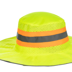 Hi-Viz Brimmed Bush Hat c/w Reflective Strip