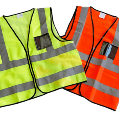 Econo Hi-Viz Reflective Safety Vest c/w Zip & ID Pouch
