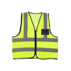 Hi-Viz Premium Reflective Safety Vest c/w Zip & ID Pouch - Lime